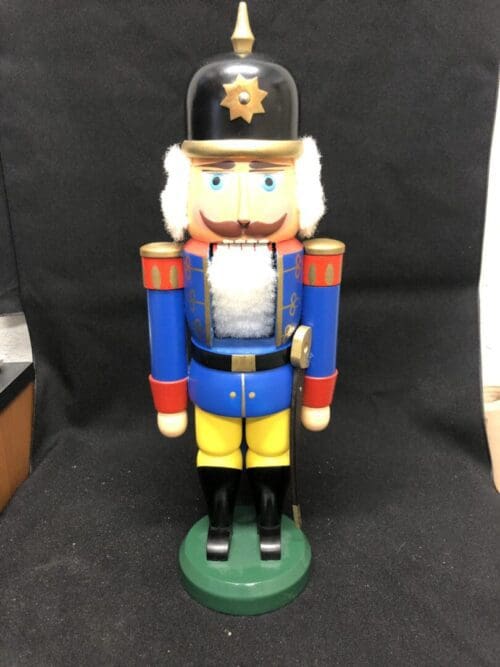 Seiffener Volkskunst 14" Nutcracker Soldier Blue