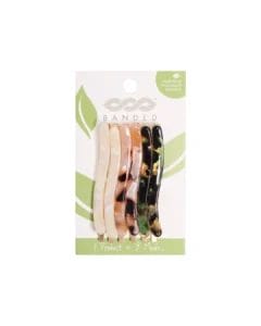 Banded "Wild Forest" Cellulose Acetate Bobby Pins- 6 pack