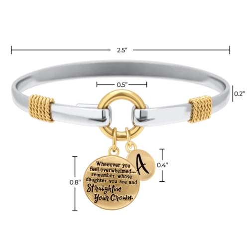 Straighten Your Crown bracelet with dimensions