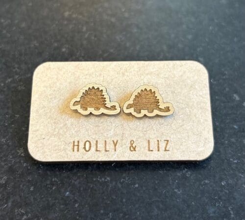 Holly & Liz Stud Earrings in Stegosaurus