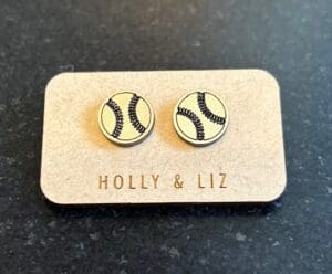 Holly & Liz Stud Earrings- Maple wood lazer cut earrings.
