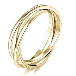 Dainty Interlocking Fidget Ring- Gold from Mint & Lily