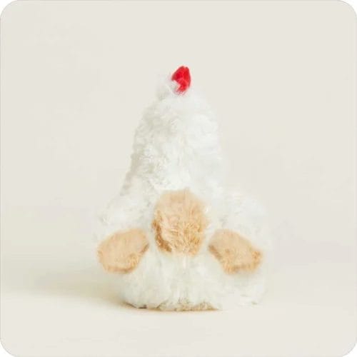 White fluffy chick plush toy back.