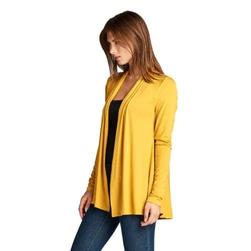 Bamboo Knit Mustard Cardigan