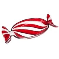 Red and white candy dish.