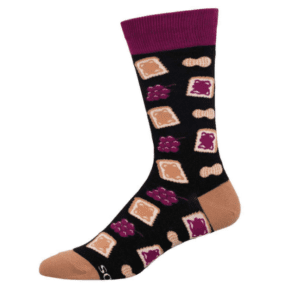 Peanut butter and jelly socks.