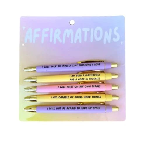 Affirmation pens: six pastel colors.