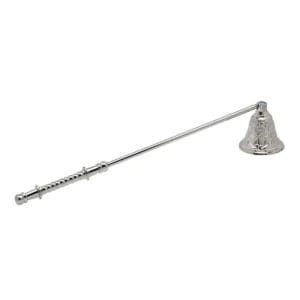 Silver ornate candle snuffer.