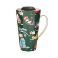 Christmas cats travel mug design.