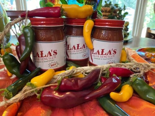 Lala's hot salsa, handmade in small batches.