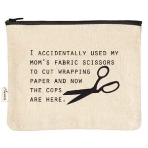 Funny fabric scissors pouch; cops are here.