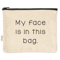 Here's an alt tag for the image: "My face is in this bag."