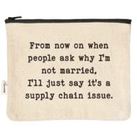 Funny single quote makeup bag.