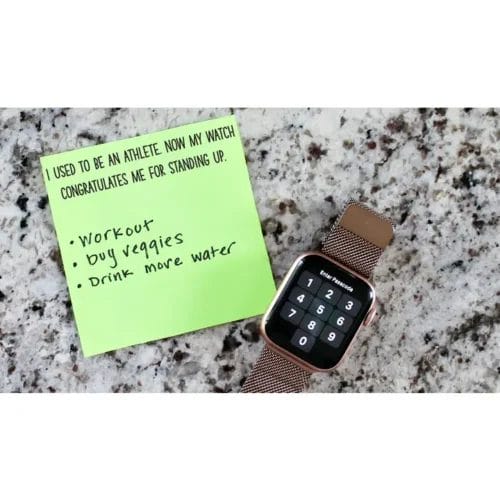 Apple Watch and to-do list note.