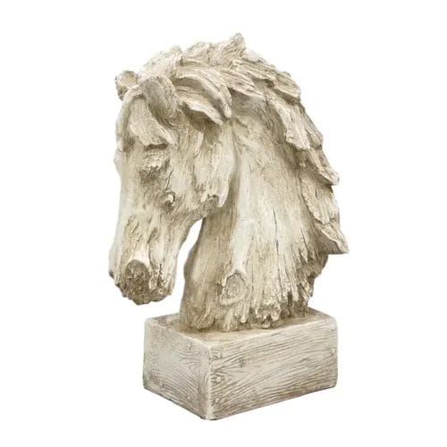 18" Horsehead Resin Sculpture Centerpiece