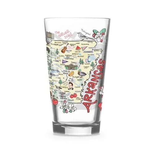 Fishkiss Arkansas 16oz Glass - Image 2