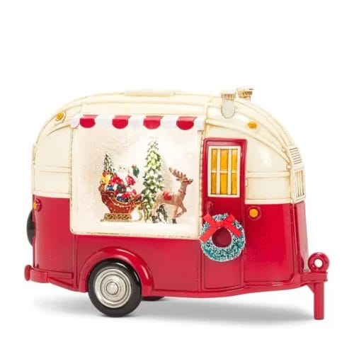 Santa Camper Glitter Lantern