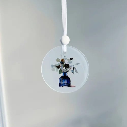 Eucalyptus Suncatcher- Glass Window Charm