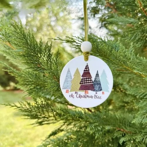 Oh, Christmas Tree Ceramic Ornament - Image 4