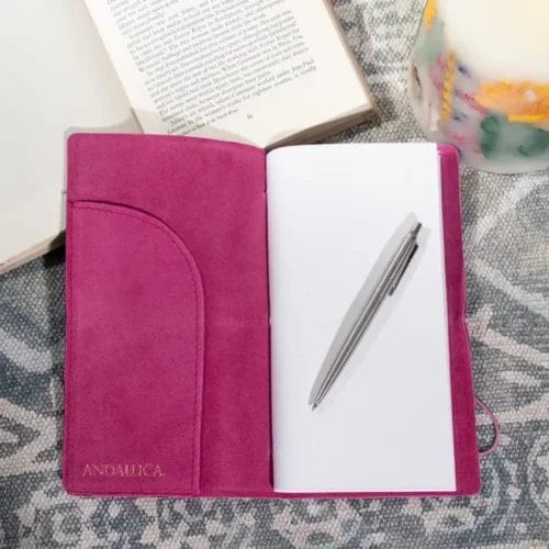 Luxe Suede Journal with Organic Cotton Paper - Image 2