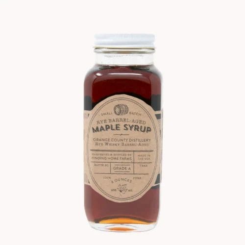 Rye Barrel-Aged Maple Syrup 8 oz Farmhouse Bottle